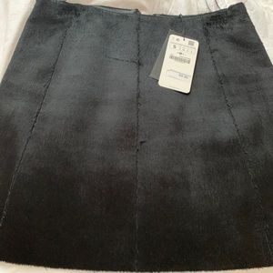 Black “cow hide” mini skirt - Zara size small